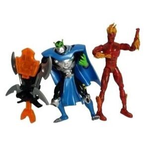 Marvel Silver Surfer & Human Torch Action Figure Toy Bundle